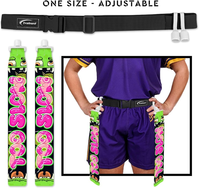 Trained Custom Flag Football Belt Set Includes 2 Pop Flag Football Flags and Belt | Durable Adult Flag Football Belts - Image 3
